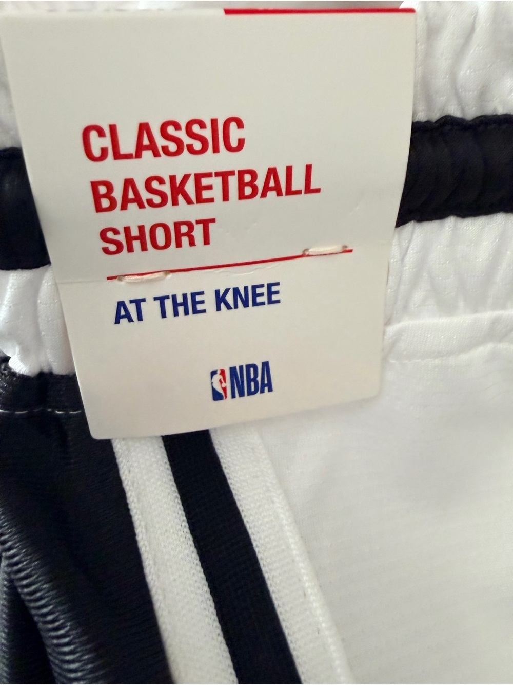 NBA Hard Impact Classic Fit Basketball Shorts White Black Men’s Medium NWT - Picture 6 of 7